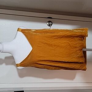 JCrew Orange Velour-Looking V-Neck Sleeveless Top Size XXL